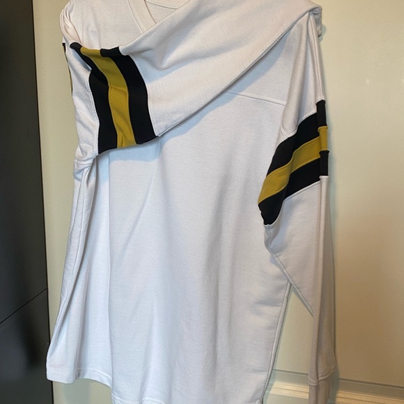 White and Black Women's Sweatshirt - Picture 3 of 4